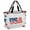 Navy, Red, White, variant on American Map Beach Bag for Women, Large Breathable Mesh Beach Tote Bag, Patriotic Freedom US Independence Tan Sandproof Lightweight Travel Bags for Vacation Picnic Swimming Pool 15.7"x15.7"x9.1"