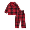 thumbnail image 5 of SILVERCELL 2Pcs Toddler Boys Girls Long Sleeve Pajamas Set Kids Button Down Sleepwear Pjs Christmas Plaid Pajama Loungewear 1-6T, 5 of 9