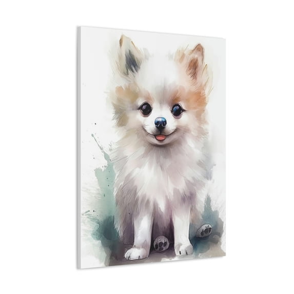 Watercolor Pomeranian Painting 15 - Nursery Collection - Bedtime Stories