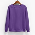 thumbnail image 2 of Clearance! Yajing Crewneck Sweatshirts Women Sweatshirt for Women Pullover Plain Versatile Sweatshirt Without Hood Large Sizes Basic Casual Crew Neck Jumper Xxl Purple, 2 of 5