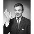 thumbnail image 2 of Portrait of a businessman making an OK hand sign Poster Print (18 x 24), 2 of 4