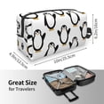 thumbnail image 4 of Goofa Lovely Penguin Printed Toiletry Bag with Handle,Large Capacity Travel Makeup Cosmetic Bag for Women, Carry on Airport Airline Compliant Bag, 4 of 9
