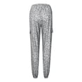 thumbnail image 5 of Fesfesfes Women Pant Leopard Print Legged Elastic Rope Pocket Decoration Casual Long Pants On Sale, 5 of 8
