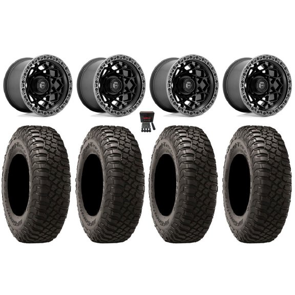 Fuel Unit 15" Wheels Black 32" BFG KM3 Tires Can-Am Maverick X3 / Honda Pioneer 1000 / Talon