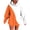 Orange, variant on Hoodies for Women Y2k Polka Dot Hooded Sweatshirt Graphic Hoodies Oversized Streetwear Pullover Tops M