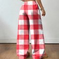 thumbnail image 7 of Hearthz Women Pajama Pant Drawstring Wide Leg Plaid Lounge Pants Women Baggy Soft Comfy Lightweight Womens Sleep Pants, 7 of 7
