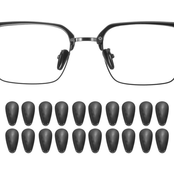 Uxcell 10 Pairs Eyeglass Nose Pads 5mm Air Bag Screw-in Glass Nose Grips Black