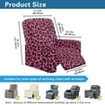 thumbnail image 3 of Renewold Leopard Print Pink Stretch Recliner Cover Universal 4 Pieces Recliner Sofa Cover Stay in Place Furniture Protector Home Living Room Decor for Pets, Dogs, Cats, Kids, 3 of 8