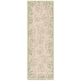 thumbnail image 2 of Safavieh Courtyard Daniel Oriental Indoor/Outdoor Runner Rug, Natural/Olive, 2'3" x 6'7", 2 of 11