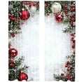 thumbnail image 2 of ZHANQUNE Christmas Curtains Holiday Printed Red Xmas Design with Snowflakes Branches, Seasonal Decor for Living Room Bedroom Window Treatments, 2 of 6