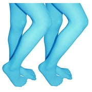 Clips N Grips Ballet Dance Tights Girls Footed Microfiber 2 Pack