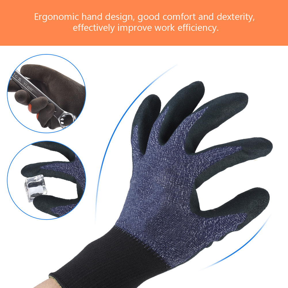 Working Gloves, Waterproof Gloves Knit Wrist Comfortable Dual Liner Super  Anti Skid Effec Full Immersion Technology For Industry