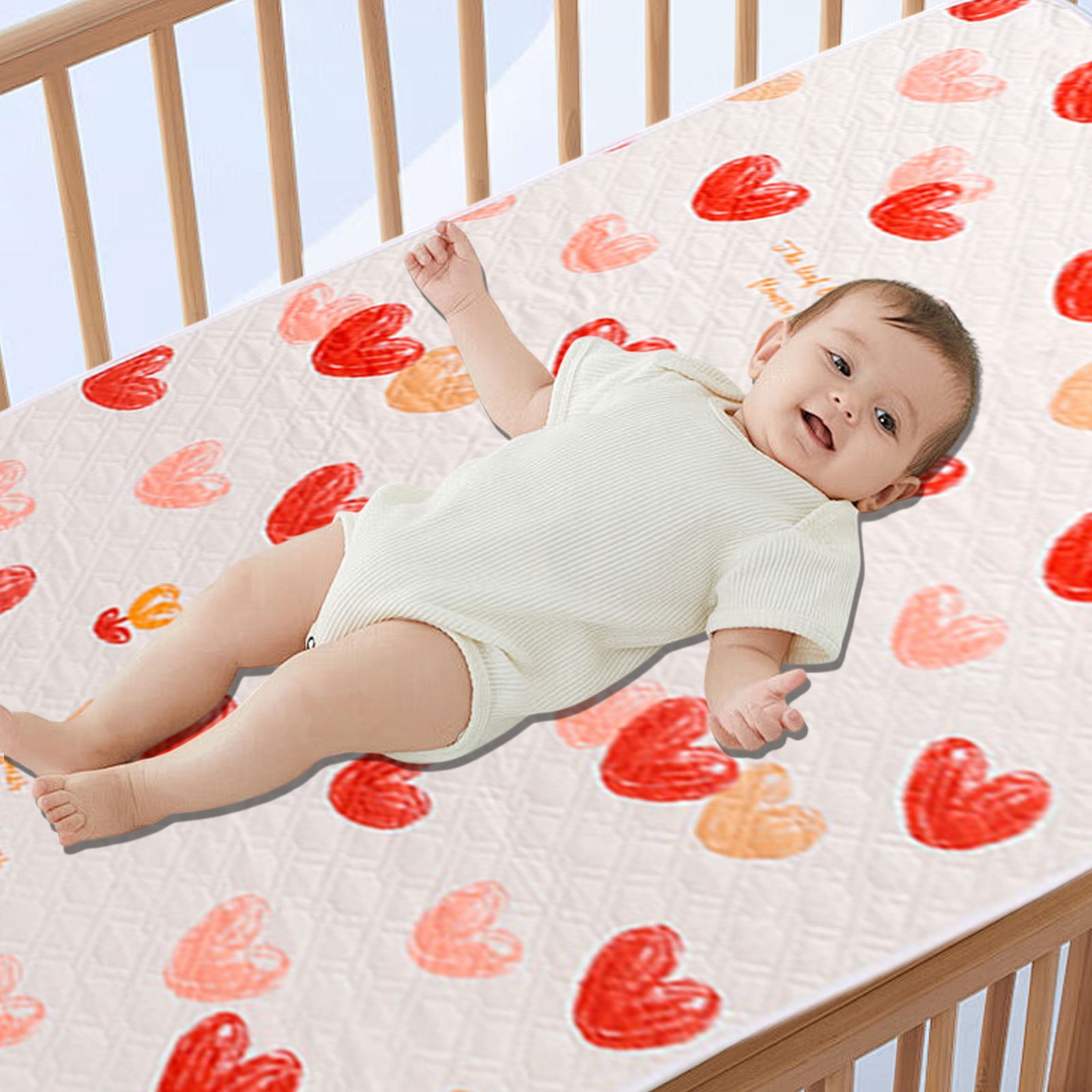SIYTUAU Adult Diaper Pads Waterproof Washable Care Pads For Seniors Cotton Breathable Extra Large 59X39 Inches Diaper Care Mattress Nursing Pad Version 2 Style E E