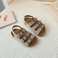 thumbnail image 7 of Gubotare Little Girls Sandals Kids Cute Cartoon Boys Girls Garden Toddlers Non-Slip Breathable Slides Sandals Children Lightweight Slip-on Beach Pool Shower Sandals Size 11.5 (Beige,Little Kids 11.5), 7 of 7