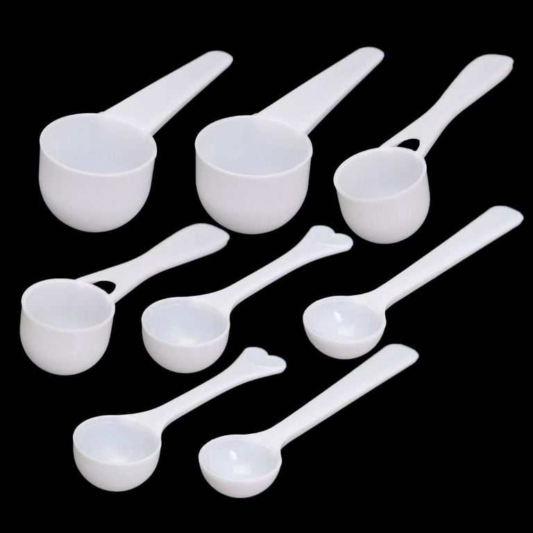 10PCS Tools Scoop Kitchen DIY Measuring Spoon Coffee Milk Plastic 1/3/5/10g