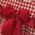 thumbnail image 4 of Yidarton New Year Christmas 2022 winter new girls velvet plaid dress with hat week-old female baby birthday cute princess dress 1-3 years old girls dresses, 4 of 11