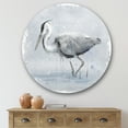 thumbnail image 2 of Designart 'Grey Heron Bird In Lake' Farmhouse Circle Metal Wall Art 36x36 - Disc of 36, 2 of 5