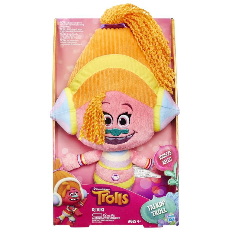 【信48】グループサウンズ タンバリン musical toy mariko DreamWorks Trolls Movie DJ Suki Orange Talkin' Troll Plush Doll