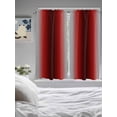 thumbnail image 3 of Dark Red Grey Black Ombre Bathroom Window Curtain, Farmhouse Gradient Minimalist Light Filtering Coffee Kitchen Curtains, Bedroom Living Room Curtains 2 Panel 84"x63", 3 of 6