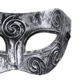 thumbnail image 4 of Xfvqtps Masquerade Mask for Men Half Face Retro Rome Mask Ball Mask Celebrations Party Accessory Silver, 4 of 4