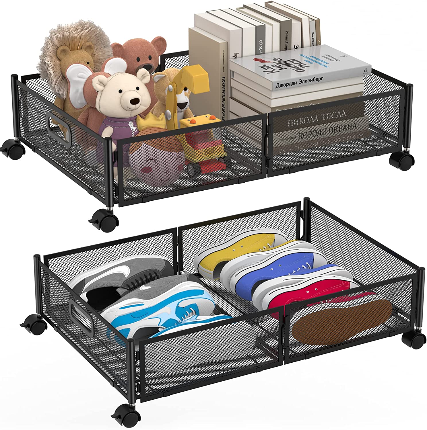 Under Bed Storage Containers Under the Bed Storage with Wheels Rolling
