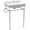 White / Polished Chrome, variant on Whitehaus WHV024-L33-1H-BN Single Hole Console Sink With Brushed Nickel Leg