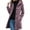 Purple, variant on SHENGXINY Women's Button Up Pea Coat Hooded Button Down Mid Length Trench Coat Winter Fall Warm Woolen Blend Top Clothes Dark Blue M