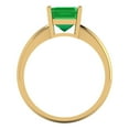 thumbnail image 4 of 2 ctw Solitaire Anniversary Ring for Women | Asscher Cut Simulated Emerald | Hyperallergenic Solid 14K Yellow Gold, 4 of 5