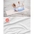 thumbnail image 4 of Pink Striped Yoga Towel for Hot Yoga Non Slip, Rustic Pink Stripe Modern Art Beige Yoga Mat Towel Absorbent Yoga Sweat Towels Microfiber Hot Yoga Blanket for Bikram Pilates 26"x74", 4 of 7