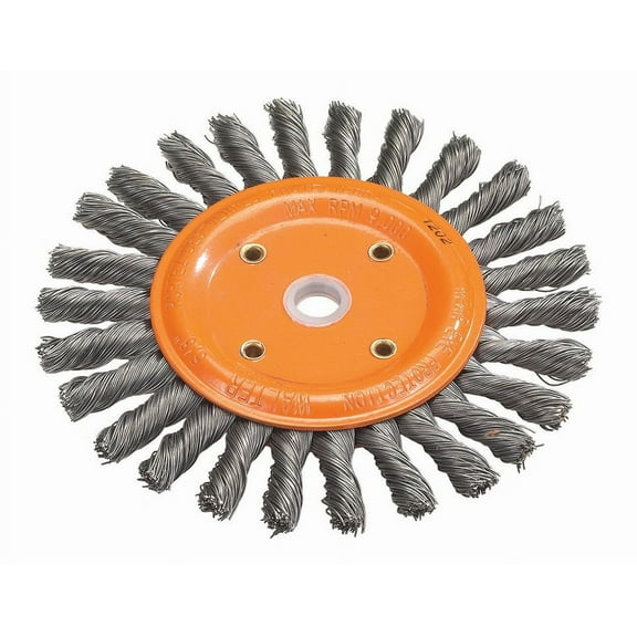 Walter 13B260 Wire Wheel Brush, Knot-Twisted .0118", 6" x 5/8" x 1-1/4"