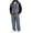 Dark Gray, variant on Delconic Mens Fleece Lined Hooded Tracksuit Set Full Zip Sweatshirt and Straight Leg Pants Loose Casual Two Piece Outfit Army Green L