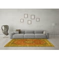 thumbnail image 3 of Ahgly Company Machine Washable Indoor Square Persian Yellow Traditional Area Rugs, 7' Square, 3 of 4