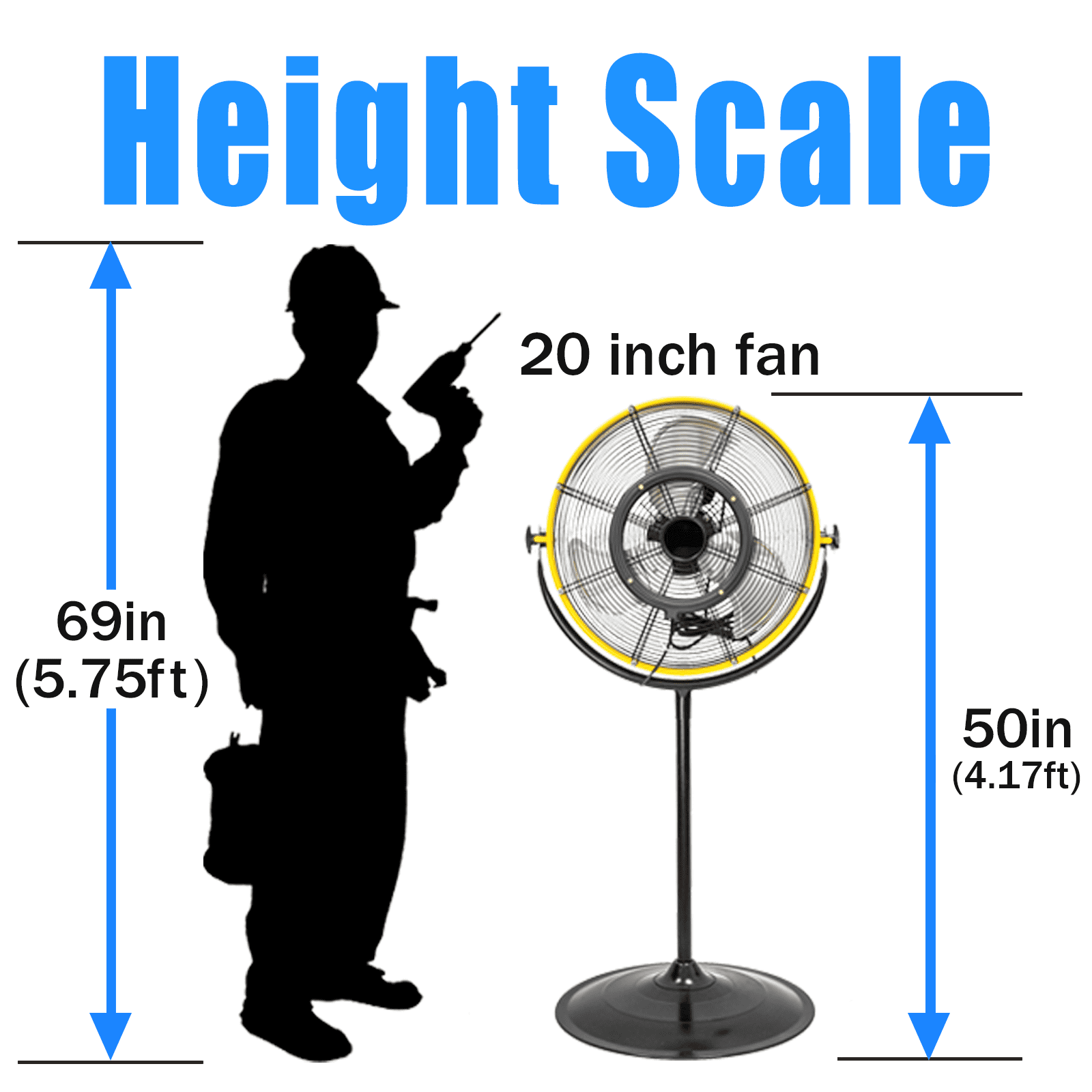 20" MISTING PEDESTAL SHROUD FAN