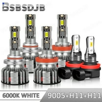 For Toyota Highlander 2014-2019 LED Headlight   Fog Light Bulbs Combo Kit 6000K