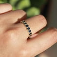 thumbnail image 2 of 1.50CT Oval Cut Blue Sapphire 925 Silver Full Eternity Band Ring 14k Yellow Gold Plated, 2 of 2