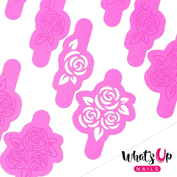 Download Whats Up Nails - Roses Vinyl Stencils Nail Art Design ...
