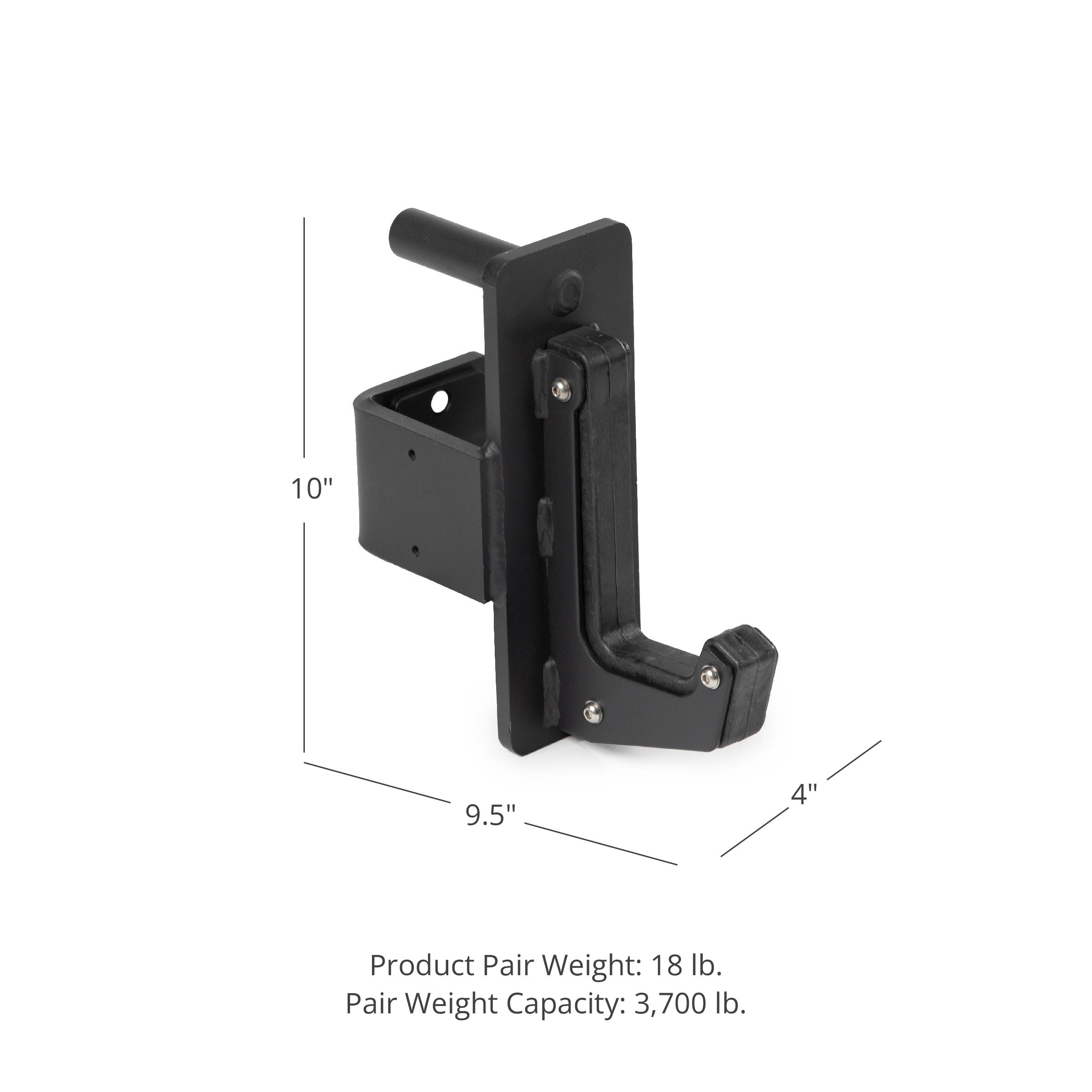 Titan Fitness TITAN Series Power Rack Sandwich J-Hooks, 1500 LB Capacity, Fits 3" x 3" Rack Uprights with 26mm Holes, UHMW Protective Liners, Barbell Holder for Squat & Bench Press
