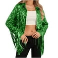 thumbnail image 1 of Veste pour Femme, Veste Mode Décontractée à Paillettes avec Franges, 1 of 7