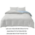 thumbnail image 3 of Qonioi 4-Piece Bedding Set, Washed Polyester Bed Sheet with Pillowcases, Fresh Color Bed Set, 3 of 6
