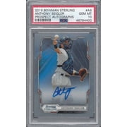 Graded 2019 Bowman Sterling Prospect Autographs Anthony Seigler AS PSA 8 Autograph Baseball Card