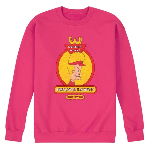 Beavis & Butthead - Employee Of The Month Beavis - Men's Crew Neck Fleece Pullover