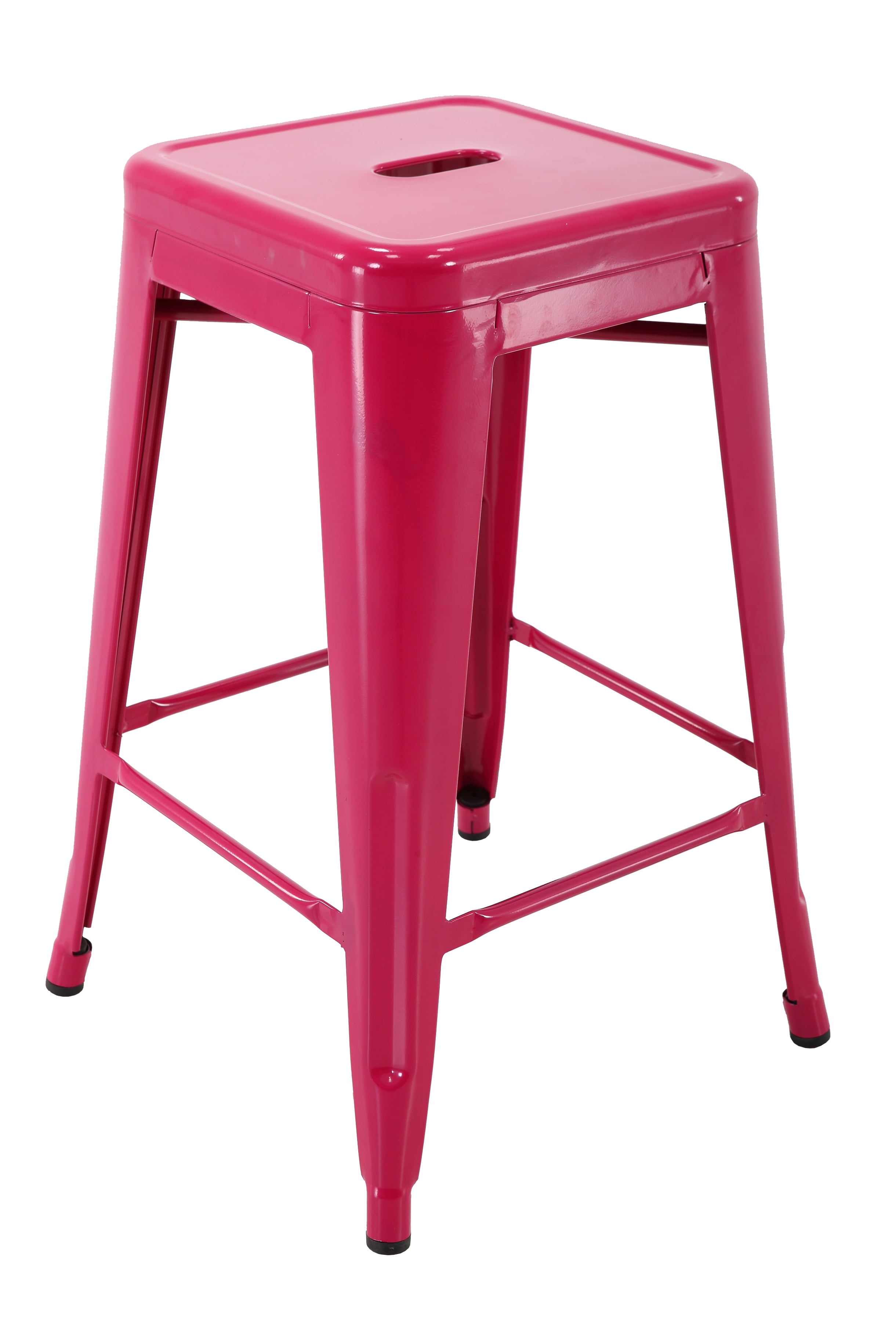 outdoor plastic bar stools on Brage Living Barstool 24 Backless Metal Stools Fuchsia Set Of 4 Br1871024 4 Walmart Com Walmart Com