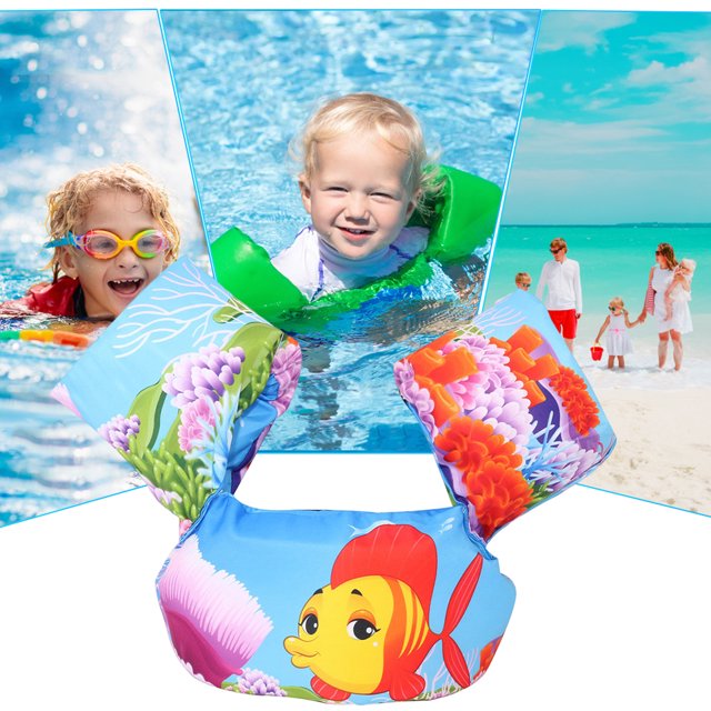 Flotadores de natación para niños, anillo de dibujos animados, manga de brazo, flotador de natación para niños pequeños