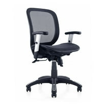 ErgoMax Fully Meshed Ergonomic Height Adjustable Office Chair w/Armrests, 42 Inch Max Height (Black)