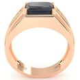 thumbnail image 5 of Men's Lab-Created Sapphire Diamond Channel Ring In Solid 14k Rose Gold, 5 of 6