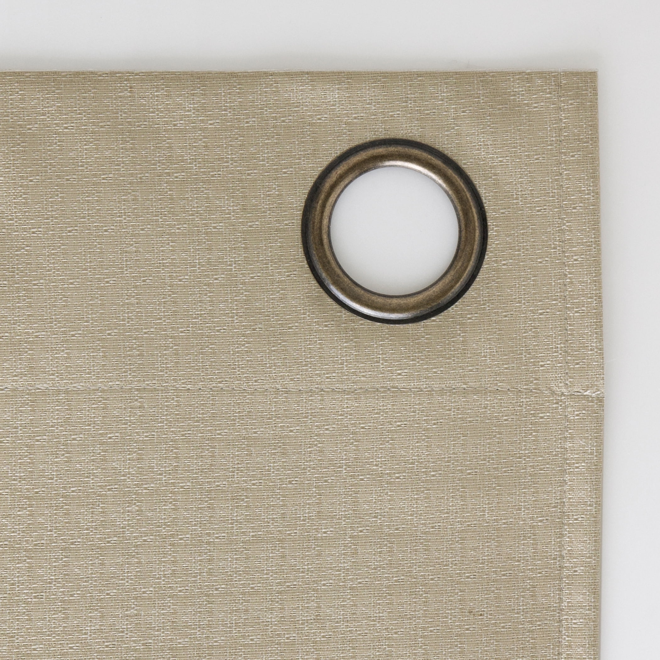 Sun Zero Bryant 2-Piece Textured Thermal Insulated 100% Blackout  Grommet Top Curtain Panel, Taupe, 37”W x 95"L