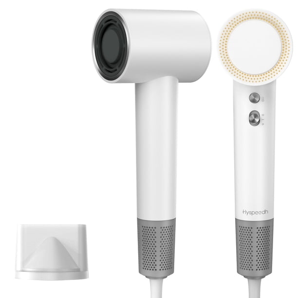 Secador de pelo con motor de 1400 W y 110 000 RPM de alta velocidad para un secado rápido de 1 a 5 minutos, peso ligero de 317 g y bajo nivel de ruido de 49 db, plasma de 1500 millones de rpm, control