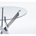 thumbnail image 3 of Round Dining Table,Glass Dining Table,Square 90x90x75cm, chrome leg ,glass table top, 3 of 8