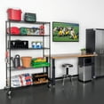 thumbnail image 4 of Seville Classics UltraDurable Commercial-Grade 5-Tier NSF-Certified Steel Wire Shelving with Wheels, 48" x 18", Black, 4 of 12