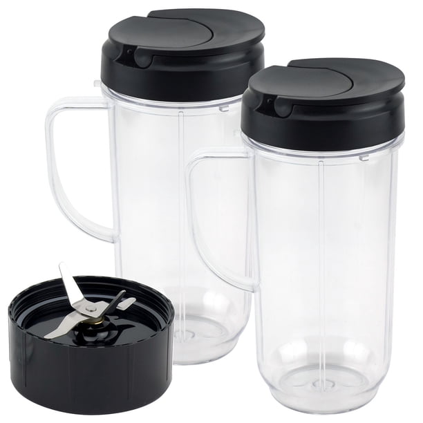 2 Pack 22 Oz Tall Cup With Flip Top To Go Lid And Cross Blade Replacement Parts Compatible With Magic Bullet 250w Mb1001 Blenders Walmart Com Walmart Com